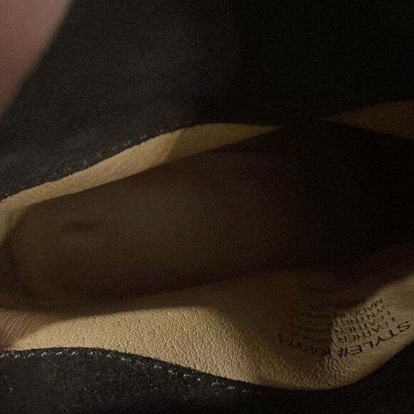 Madewell brown chocolate suede fold down tie back heeled bootie 7 - Picture 7 of 9